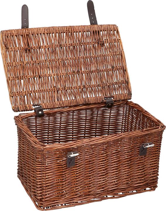 Immagine prodotto Natura Punto Cestino da bicicletta vintage in vimini e pelle (30 l)