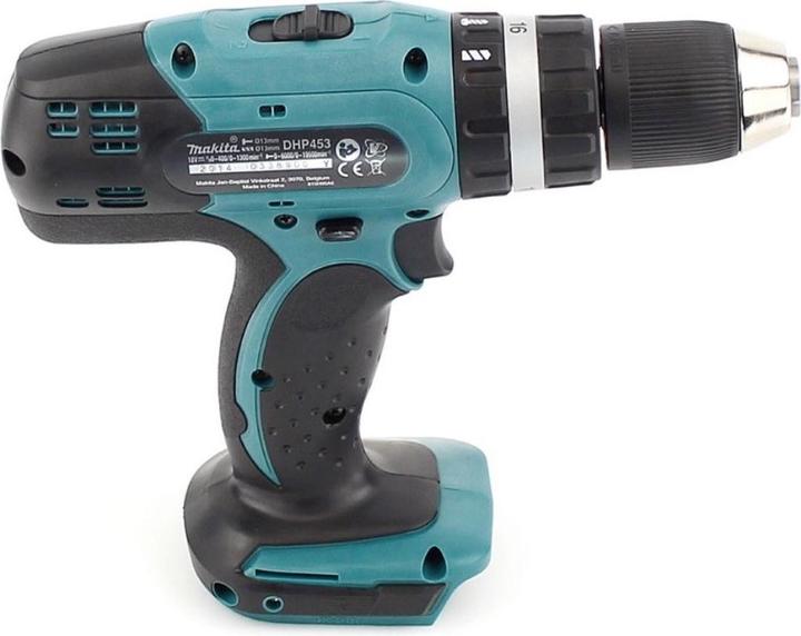 Image du produit Makita DHP 453 ZJ Perceuse-visseuse à percussion sans fil 18V 42Nm en Makpac - sans batterie ni chargeur (Fonctionnement sur batterie)