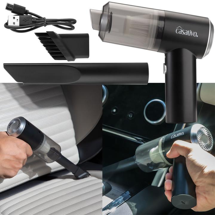 Casativo Kompakter Akku-Handstaubsauger mit LED-Leuchte