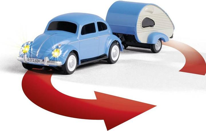 Immagine prodotto Carson 1:87 VW Maggiolino con rimorchio 2.4G 100% RTR (RTR pronto all'uso)