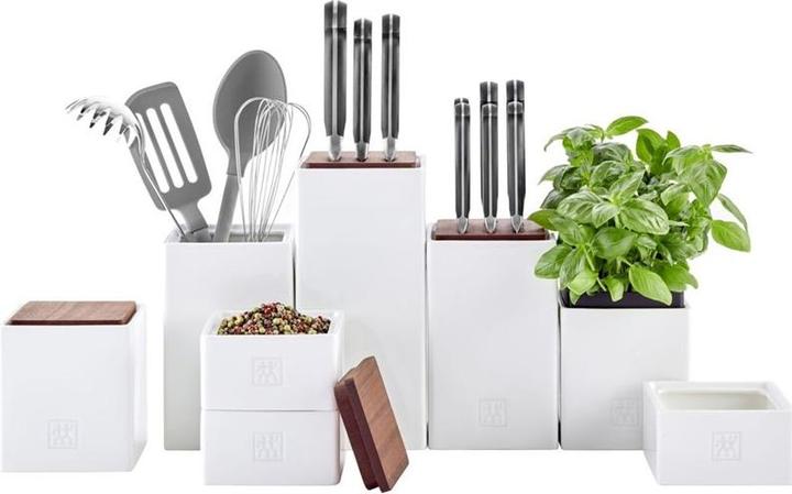 Produktbild Zwilling Keramik Set 4-tlg weiss, Deckel Sapelliholz