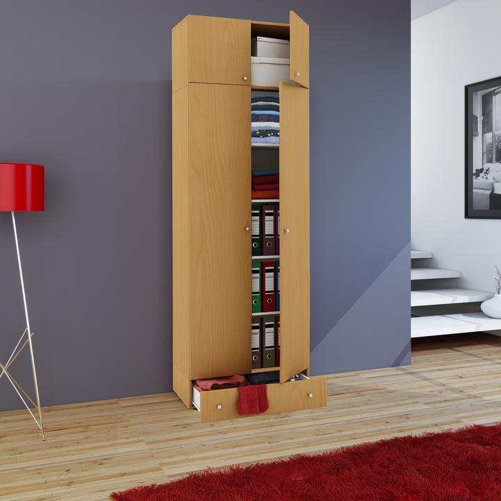 Immagine prodotto VCM Armadio multiuso in legno serie Vandol con ante a battente (238 x 70 x 40 cm)