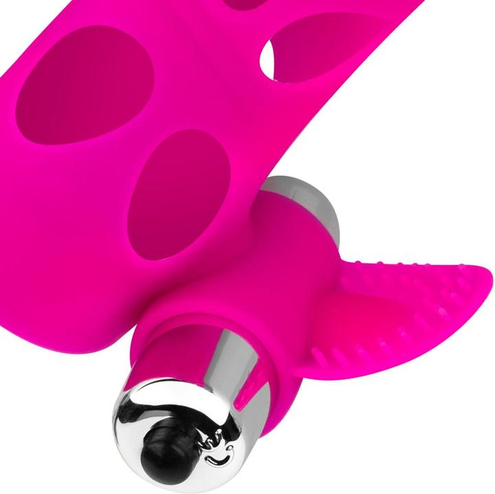 Actual product image Easytoys Penis Sleeve With Bullet Vibrator - Pink