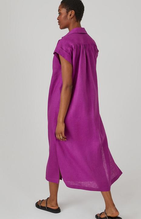 Actual product image La Redoute Collections Signature long shirt dress in linen (S)