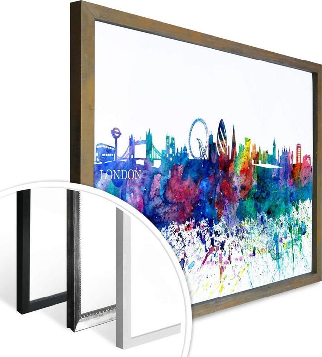 Actual product image Trenddeko London watercolor skyline (40 x 30 cm)