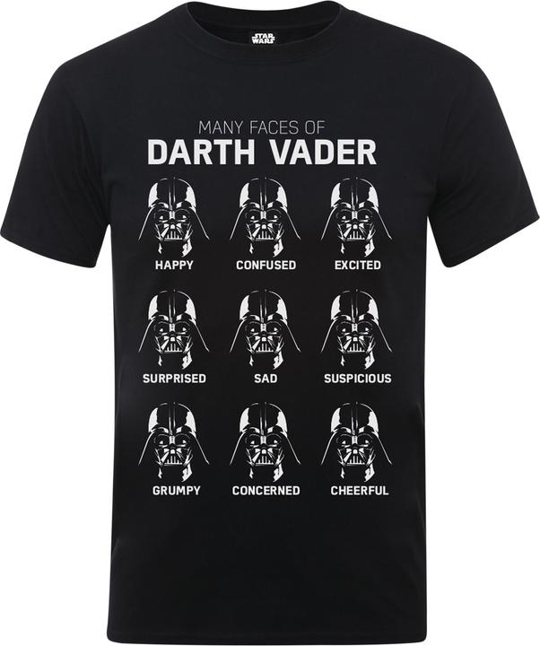 Star Wars TShirt Jungen mit vielen Gesichtern von Darth Vader aus Baumwolle (116)