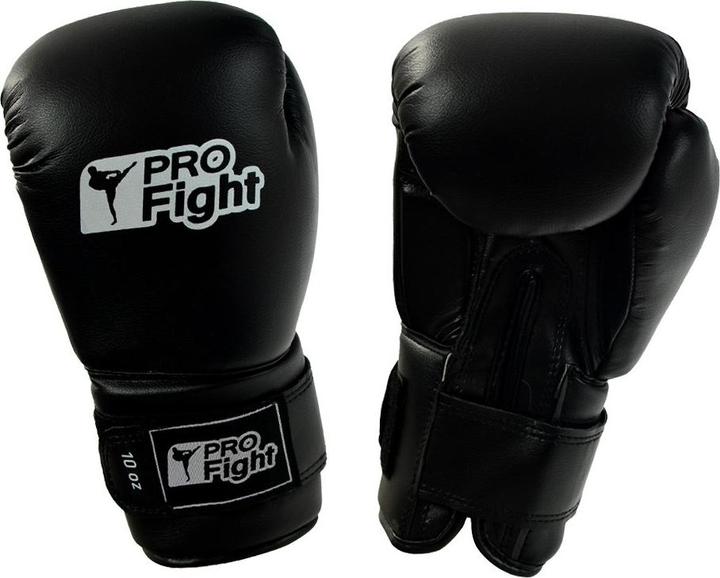 Pro Fight Dragon Black Leather Boxing Gloves (14) (14 OZ)