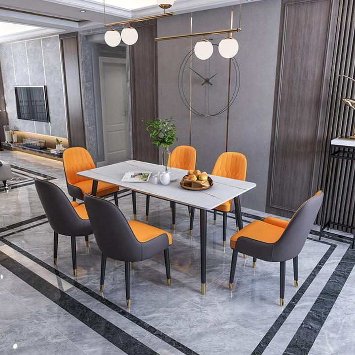 Image du produit Spa Solutions Table de salle à manger Milano Platinum-White 160 cm (160 x 80 x 75 cm)