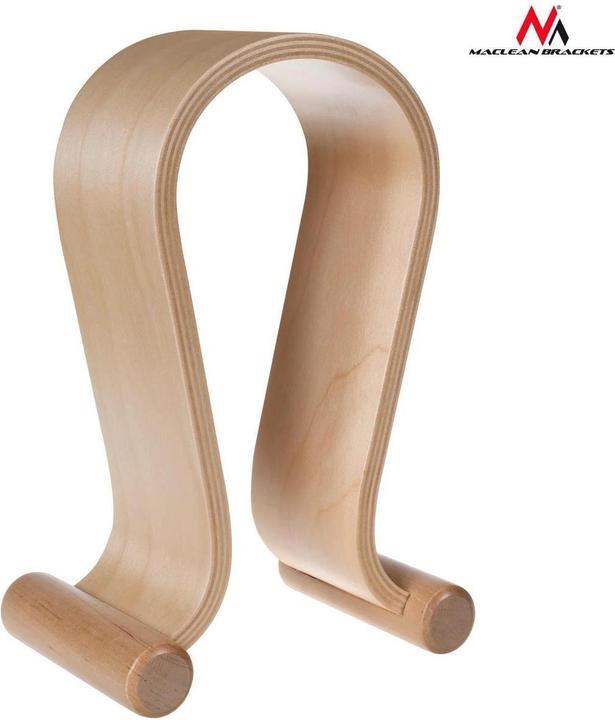 Maclean Support Casque en bois (Marron)