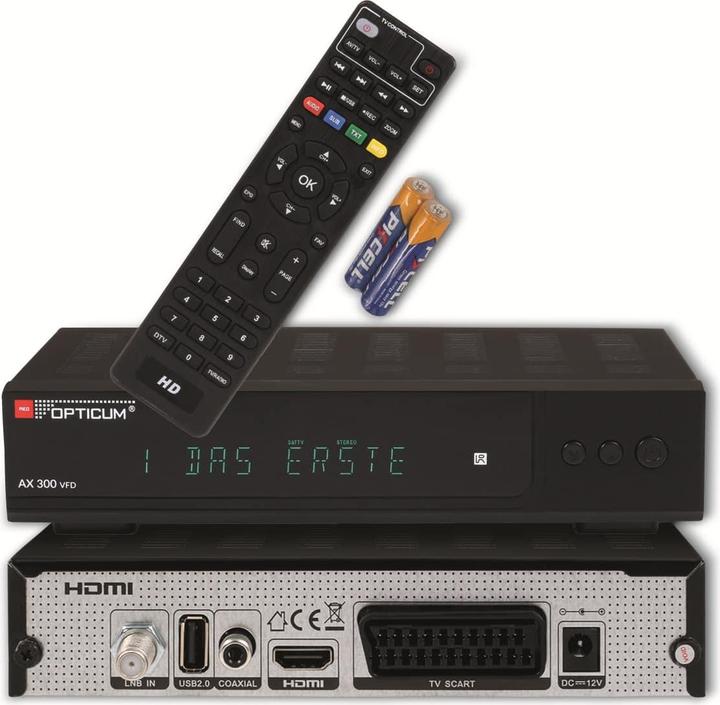 Opticum 30052-1 - Receiver, SAT, DVB-S2, HDTV, FTA (DVB-S2)