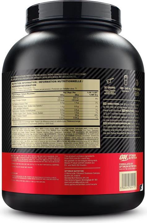 Produktbild Optimum Nutrition 100% Whey Gold Standard (Cookies & Cream, 1 Stk., 2273 g)