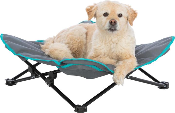 Actual product image Trixie Camping Bed, up to 15 kg, 69 x 20 cm, Dark Grey/Petrol (Dog)