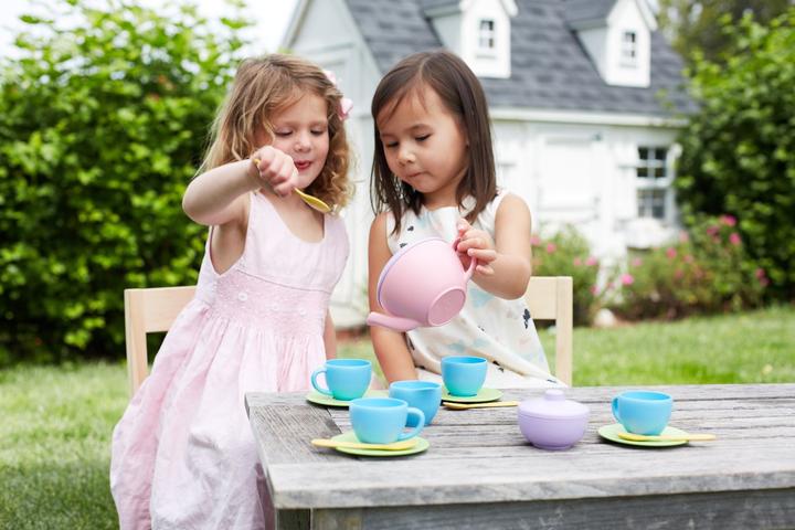 Actual product image Green Toys Tea Set blue