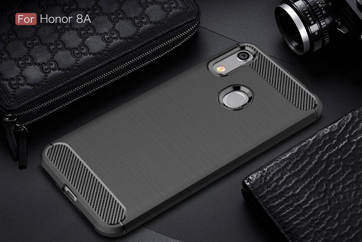 Actual product image Screenguard Honor 8A Cover Carbon Brushed Soft TPU (Fee 8A)