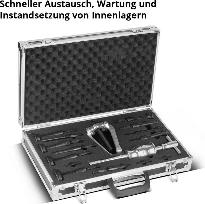 Produktbild Stahlwerk Grundloch-Innenlager-Abzieher-Satz mit Gleithammer, 3 Adaptern