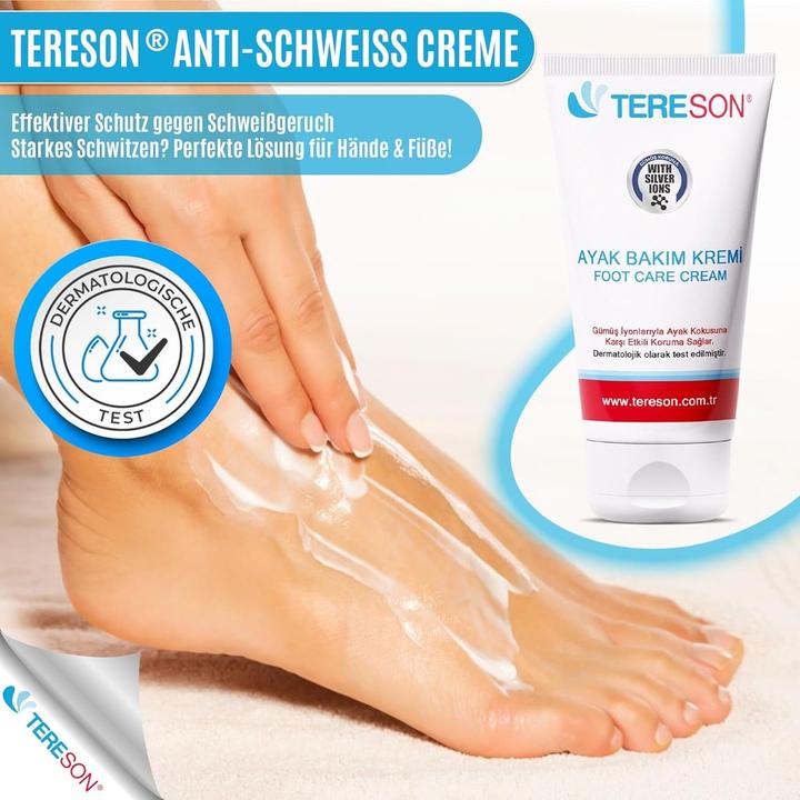 Immagine prodotto Tereson Crema piedi, crema contro l'odore dei piedi, unisex, 50 ml (Deodorante per piedi e polvere, 50 ml)