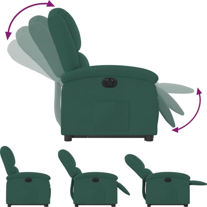 Actual product image VidaXL Massage chair with stand-up aid electric velvet