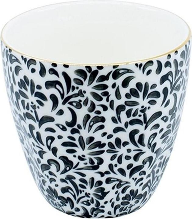 Kadastar Tasse à café Metropolitan Floral 250 ml, Noir/Blanc (250 ml, 1 x)