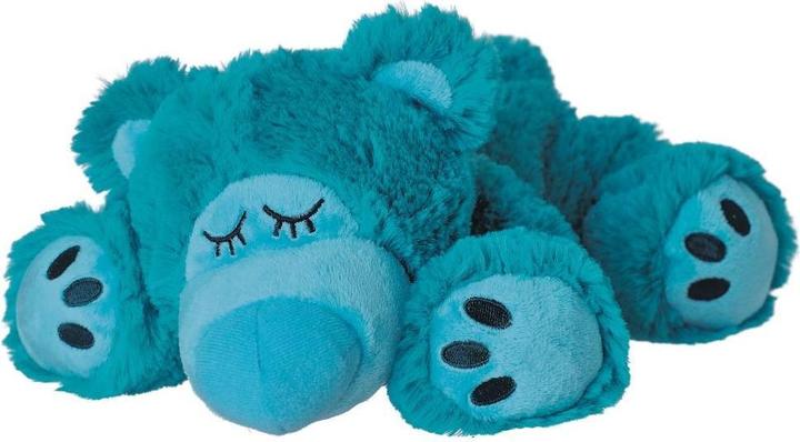 Actual product image Warmies Sleepy Bear fabric animal turquoise
