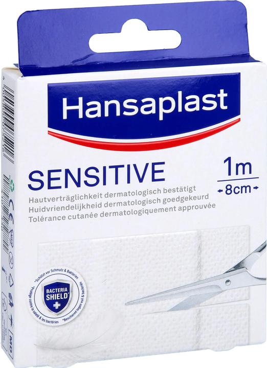 Produktbild Hansaplast Sensitive Pflaster Hypoallergen 1 m x 8 cm, 1 St. Pflaster (1 x)