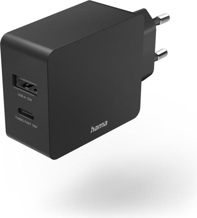 Actual product image Hama Charger, USB-C (PD/QC) + USB-A, 30 W, 20 pieces in display (30 W)