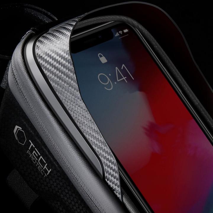 Actual product image Tech-Protect V2 bicycle bag with space for a 1l phone - black