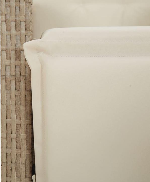 Immagine prodotto VidaXL Mobili da giardino set da pranzo set da giardino gruppo di sedute 7 pezzi in poly rattan beige (160 cm)