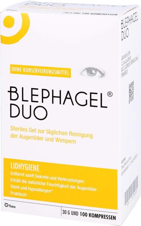 Image du produit Théa BLEPHAGEL DUO gel nettoyant stérile pour l'hygiène des paupières, 1 pc. emballage combiné (Lait nettoyant)
