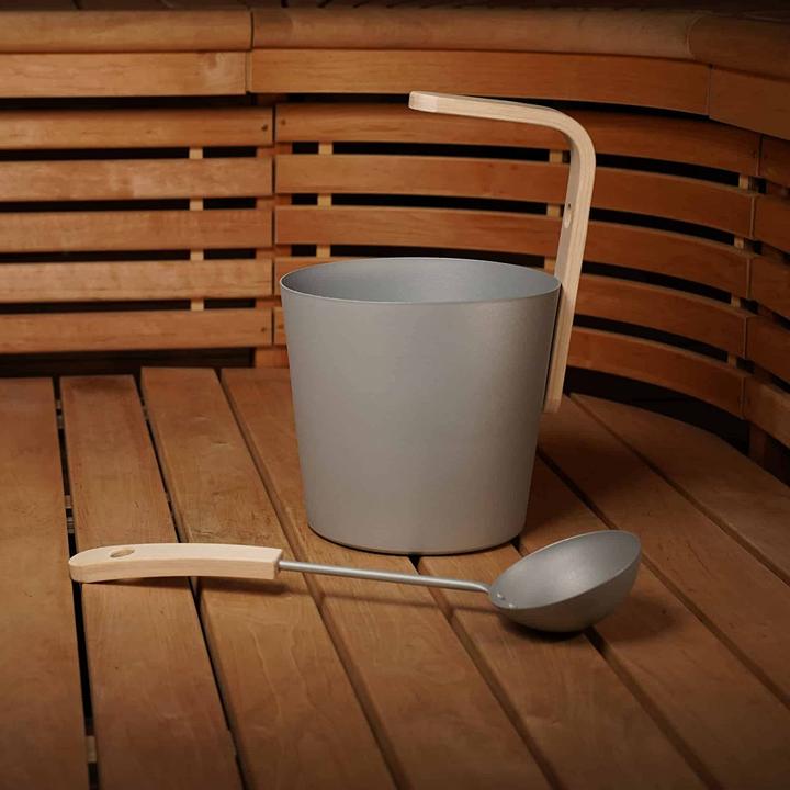 Produktbild OPA Sauna Kübel Earth 6,5L und Kelle, grau