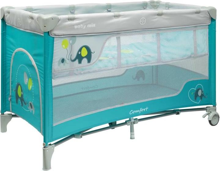 Baby Mix Elefanten blau Reisebett mit hängenden Wiege
