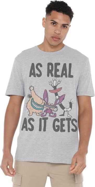 Actual product image Aaahh!!! Real Monsters Mens As Real As It Gets T-Shirt (XL)