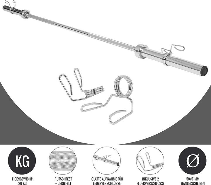 Image du produit Gorilla Sports Barre d'haltère long