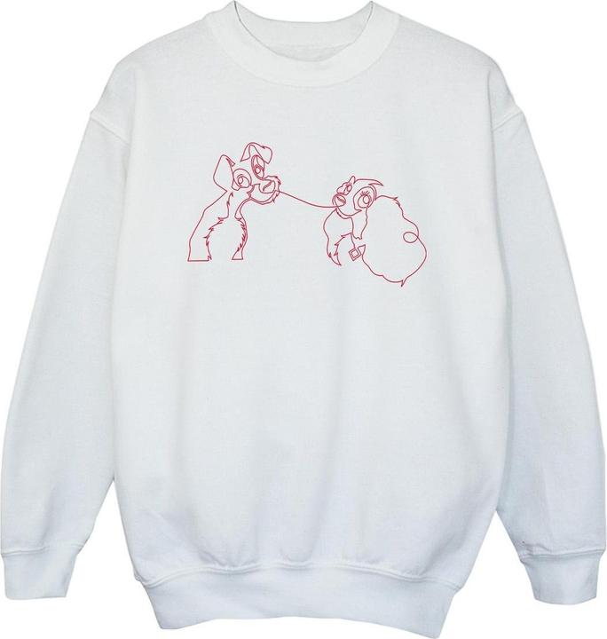 Produktbild Disney Lady And The Tramp Spaghetti Outline Sweatshirt Mädchen (152, 158)