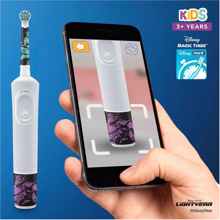 Image du produit Oral-B Vitality100 Kids Lightyear + étui de voyage (Brosse à dents oscillo-rotative)
