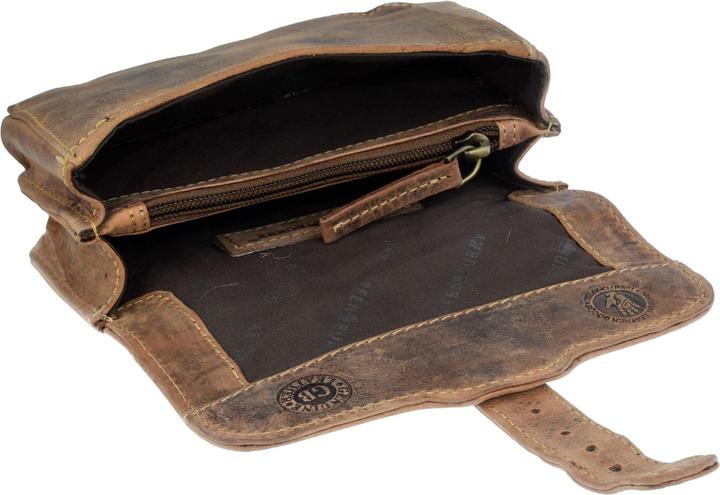 Image du produit Greenburry Sac banane militaire vintage en cuir 16 cm