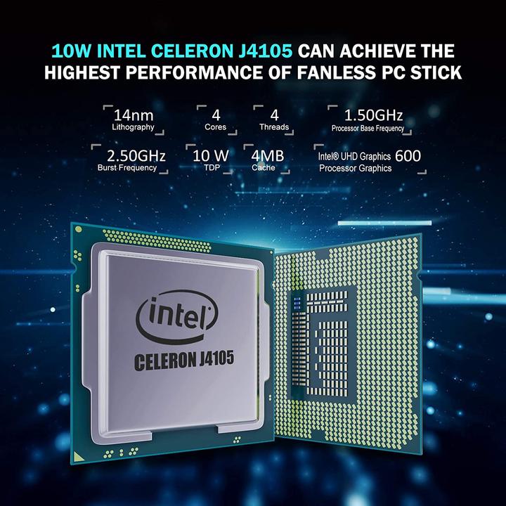 Produktbild Awow Mini PC Stick (Intel Celeron J4105, 4 GB, 64 GB)