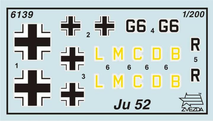 Produktbild Tamiya 1:200 WWII Ju-52 Transport Flugzeug