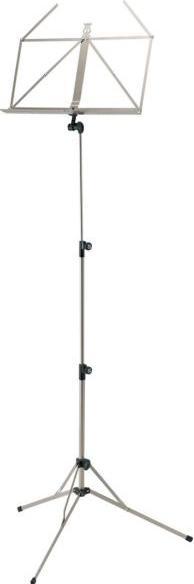 Actual product image K&M 100-5 Music stand nickel with pocket and clips