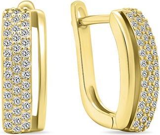 Produktbild Brilio Silver - Elegant gold-plated earrings with zircons EA530Y