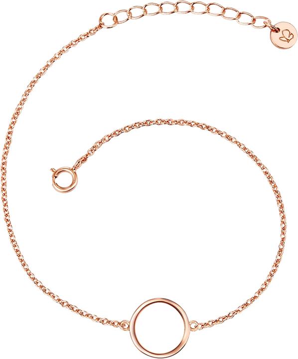 Glanzstücke München Damen Sterling Silber roségold 17,0 cm Basislänge + 3,0 cm Verlängerung - 10206 (17 cm, Sterling Silber)