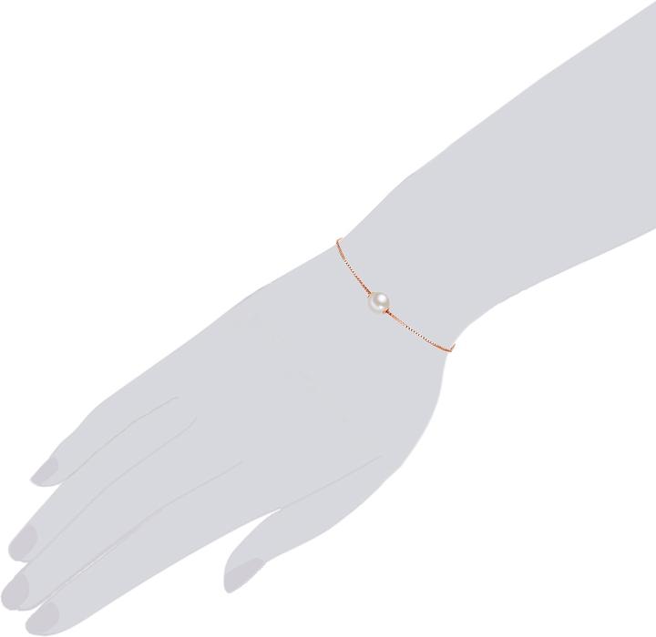 Produktbild Valero Pearls Damen Sterling Silber Süsswasser-Zuchtperle roségold 14,0 - 22,0 cm, flexibel einstellbar - 10884 (22 cm, Sterling Silber)