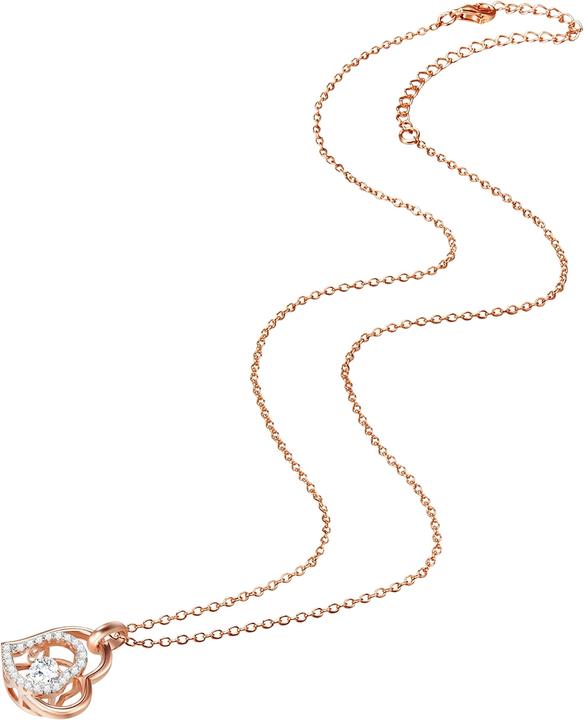 Immagine prodotto Rafaela Donata Catena da donna in argento 925 con zirconi in oro rosa 42,0 cm + 7,0 cm di estensione - 11062 (Argento, 42 - 49 cm)