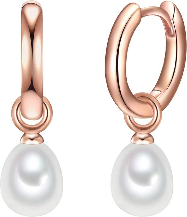 Actual product image Valero Pearls Ladies Sterling Silver Freshwater Cultured Pearl Rose Gold - 11320 (Sterling Silver)