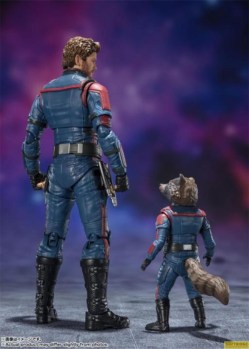 Actual product image Bandai GOTG 3 - Star-Lord & Rocket Raccoon - Figurine S.H. Figuarts 6-15cm