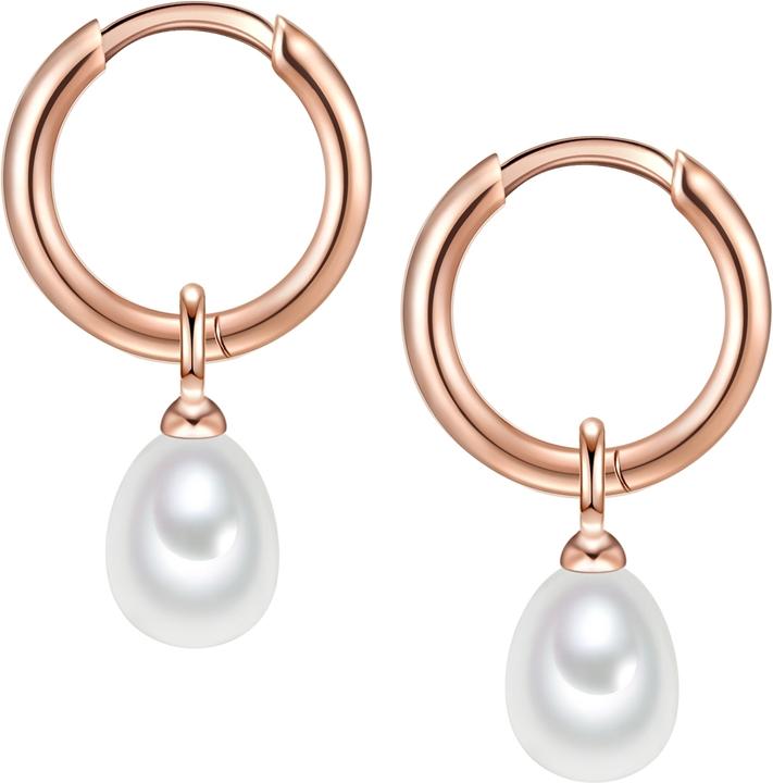 Actual product image Valero Pearls Ladies Sterling Silver Freshwater Cultured Pearl Rose Gold - 11320 (Sterling Silver)