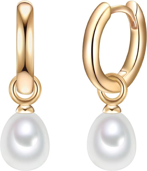 Valero Pearls Damen Sterling Silber Süsswasser-Zuchtperle gelbgold - 11322 (Sterling Silber)