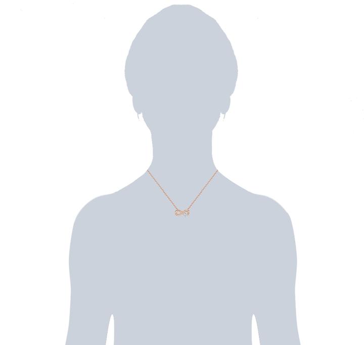 Produktbild Rafaela Donata Damen Infinity/Herz Sterling Silber Zirkonia roségold 42,0 cm Basiskette + 7,0 cm Verlängerung - 113 (Sterling Silber, 42 - 49 cm)