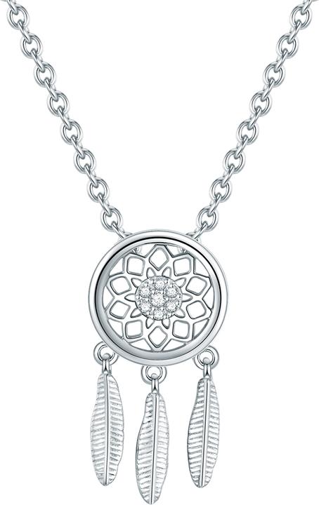 Rafaela Donata Damen Traumfänger Sterling Silber Zirkonia silber 42,0 cm Basiskette + 7,0 cm Verlängerung - 11358 (Sterling Silber, 42 - 49 cm)