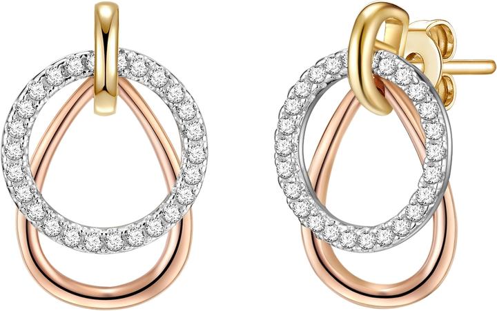 Rafaela Donata Damen Sterling Silber Zirkonia silber/roségold/gelbgold - 11390 (Sterling Silber)