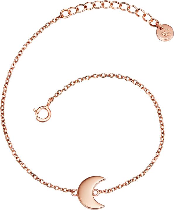 Image du produit Glanzstücke München Lune Femme Argent Sterling Or Rose 17,0 cm Longueur de base + 3,0 cm Extension - 11512 (17 cm, Argent Sterling)